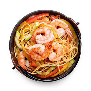 Сомен с креветками